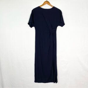 Topshop Midnight Blue Short Sleeve Maxi‎ Dress Sheath Garment